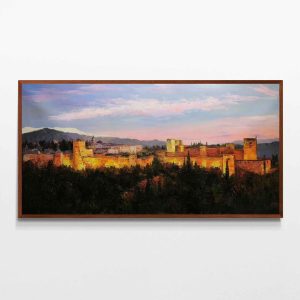 Pintura Óleo Alhambra Granada 65x140 cm