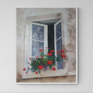 Pintura La Ventana Curiosa 81x102 cm