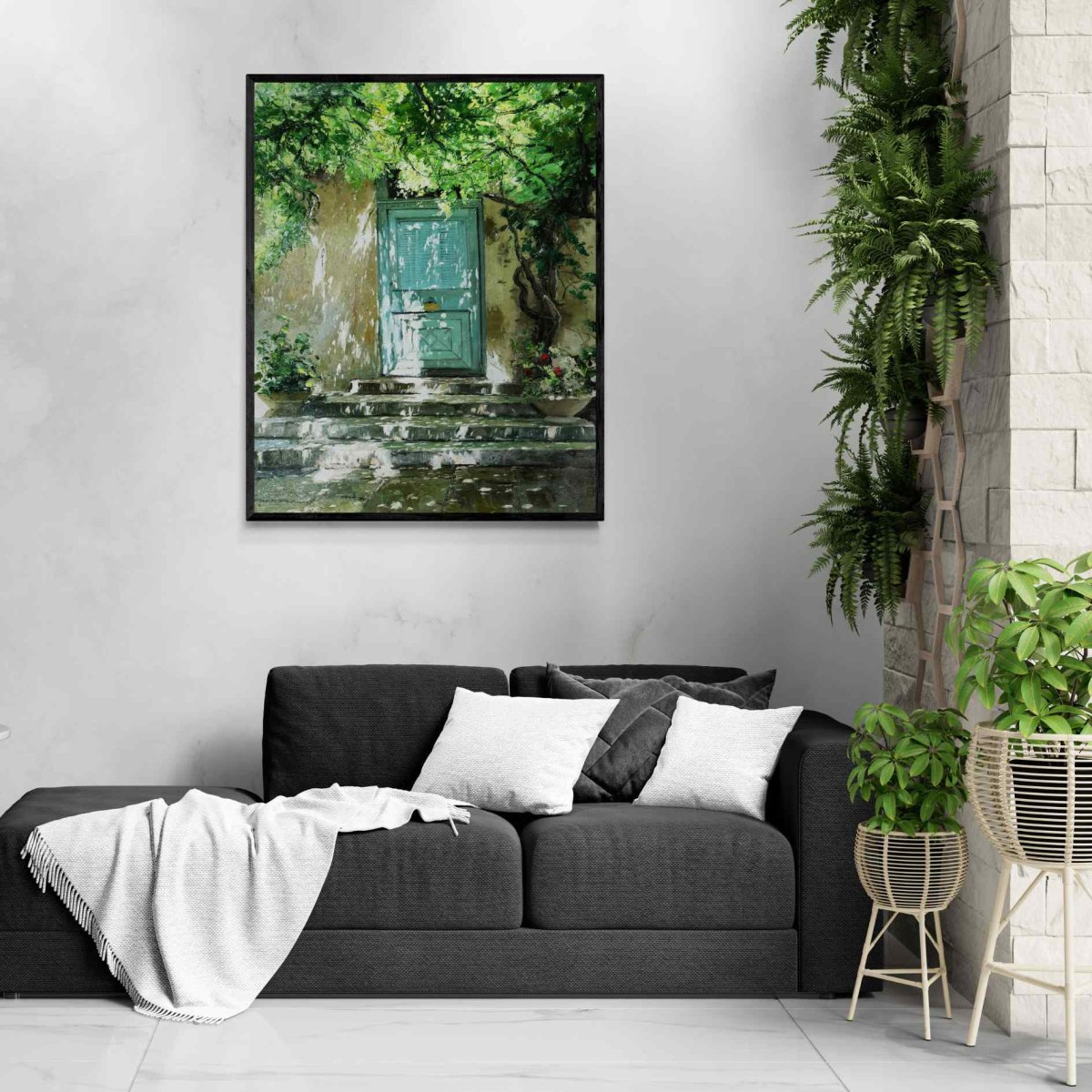 Pintura La Puerta Llena de Vida 81x102 cm - Imagen 7