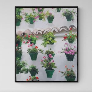 Pintura Pared Geranios 81x102 cm