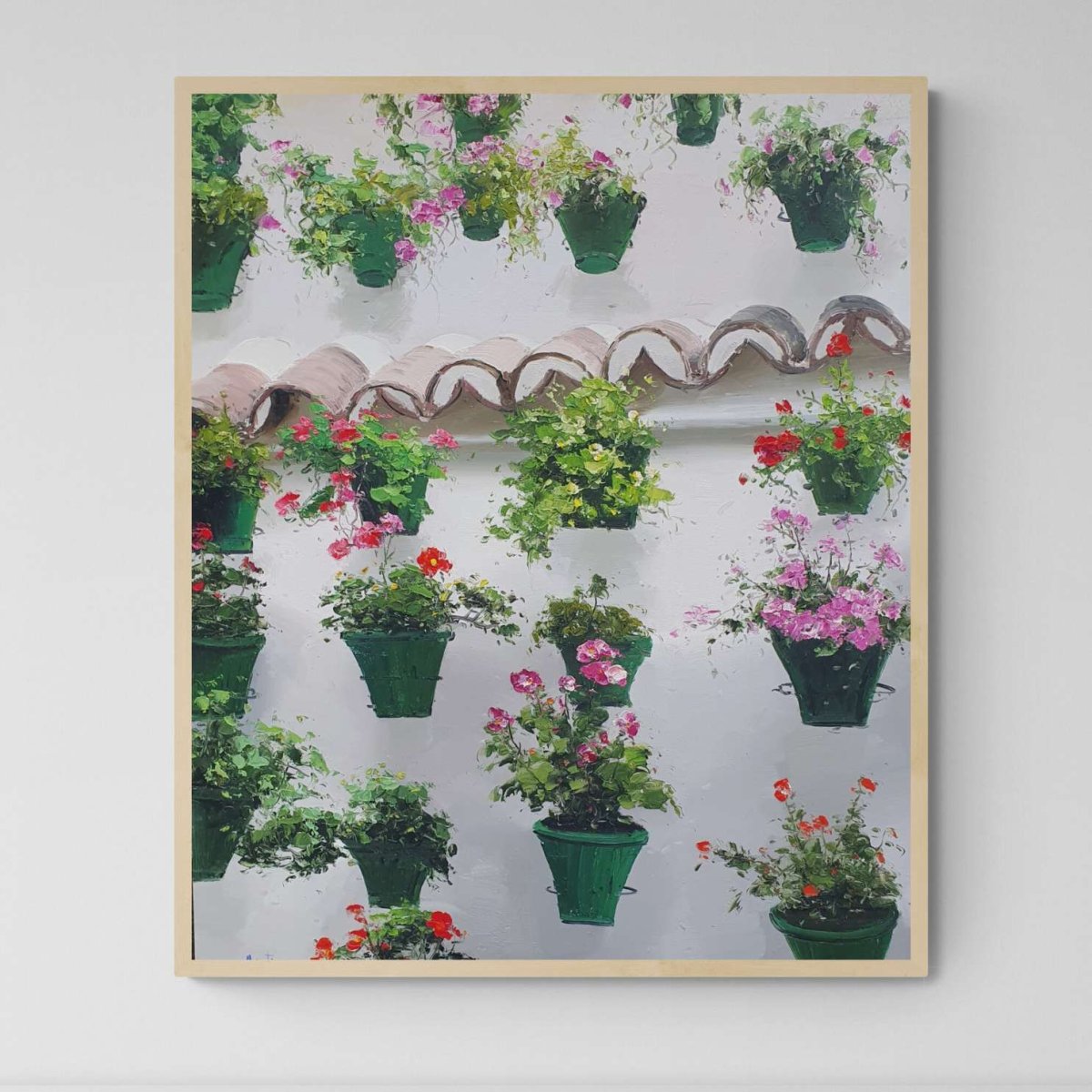 Pintura Pared Geranios 81x102 cm - Imagen 6