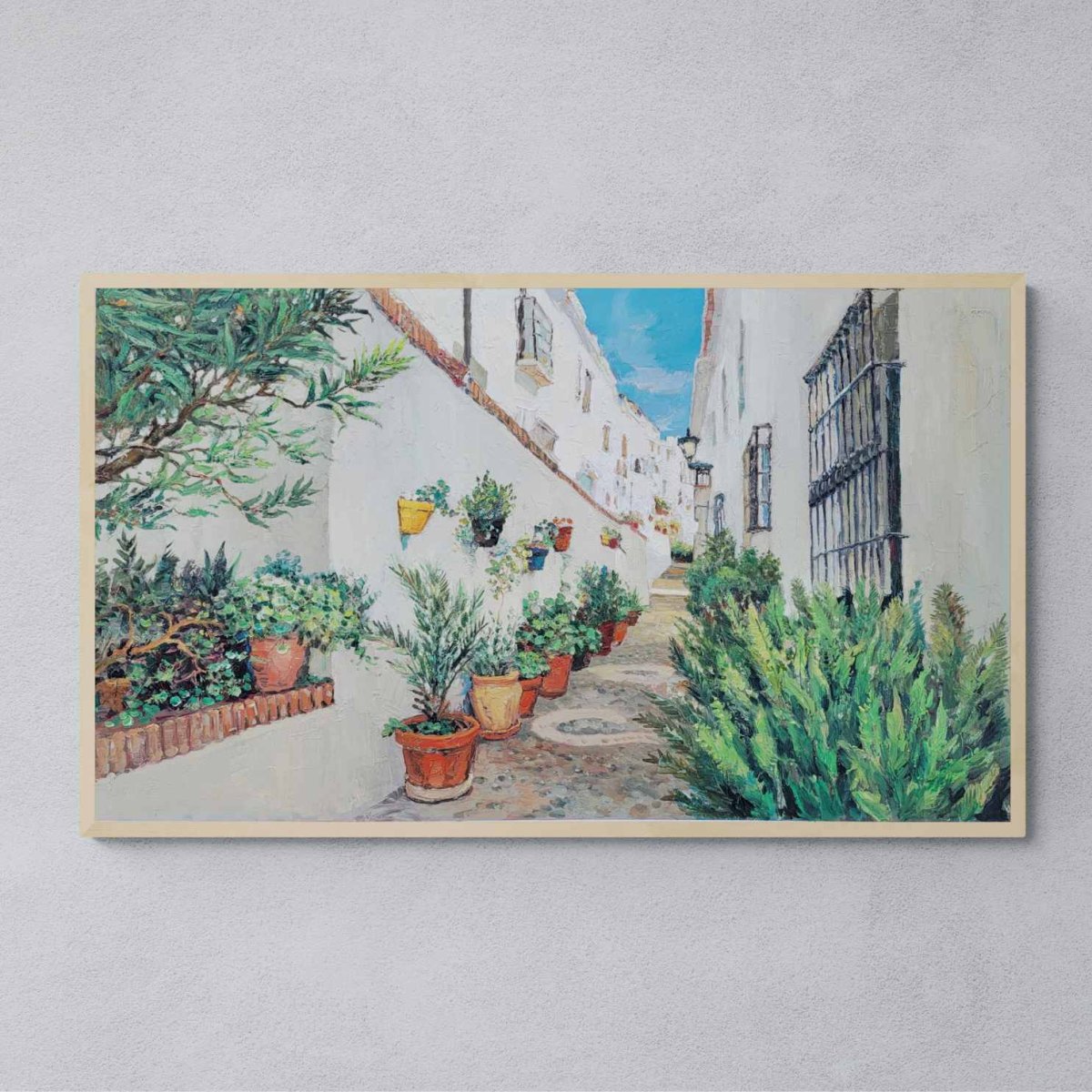 Pintura La Calle de Las Flores 27x120 cm - Imagen 7
