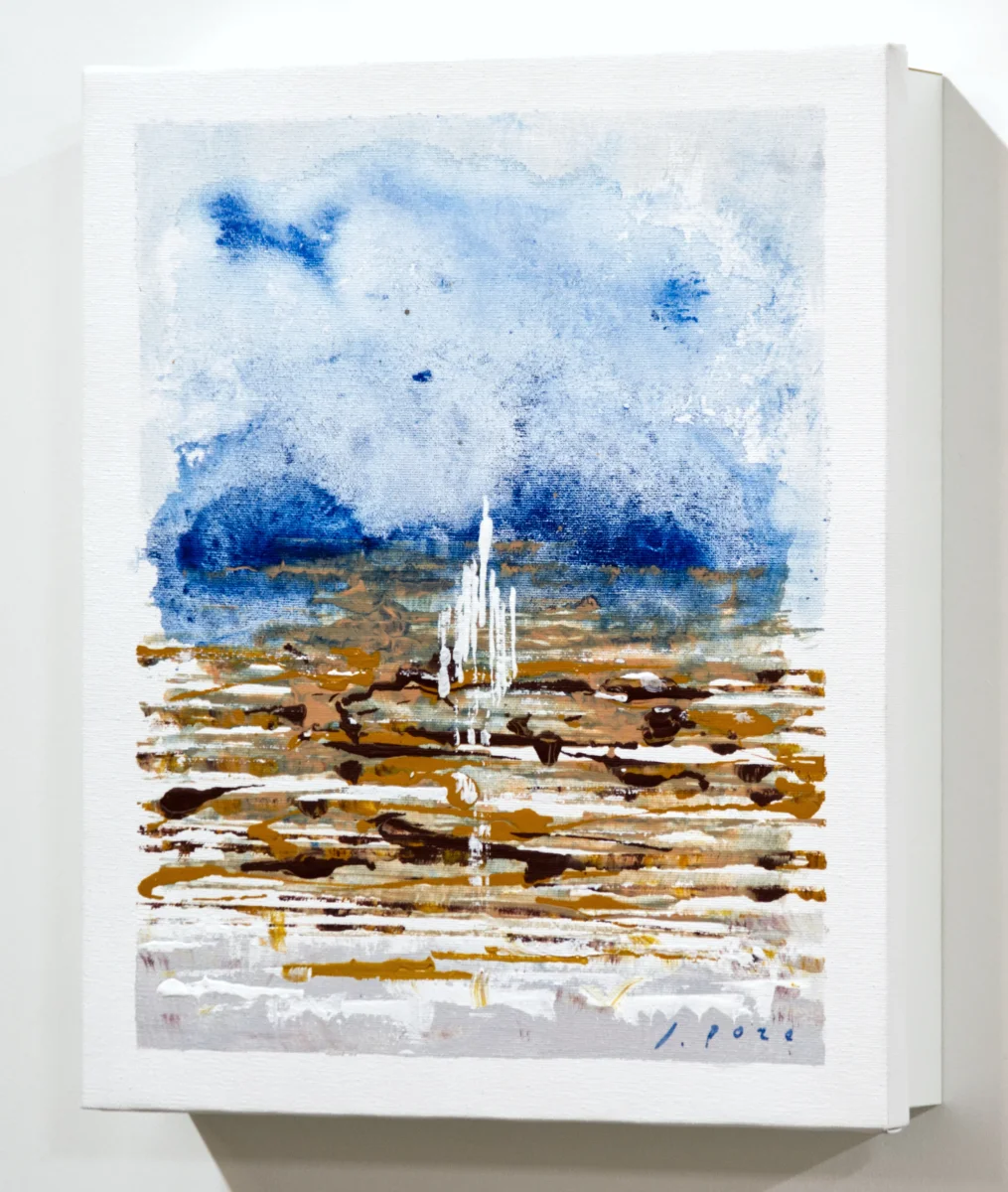 Armario para Llaves, Pintado a mano, con 12 ganchos, Paisaje Moderno, 100% original, Firmado por el artista, Incluye tacos y tornillos - Imagen 2