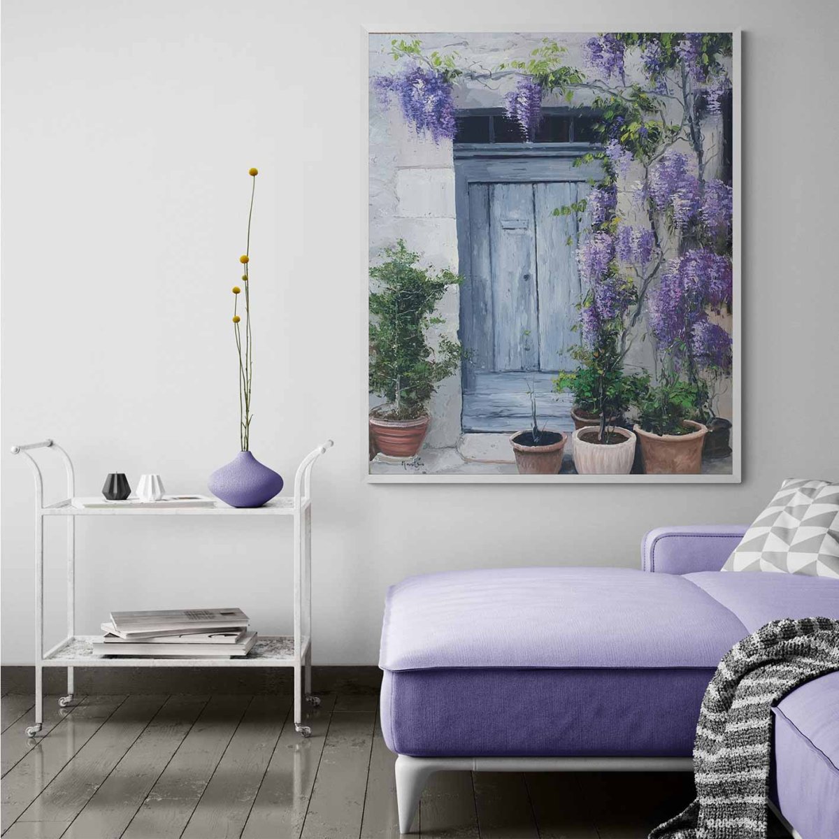 Pintura La Puerta de las Macetas 81x102 cm - Imagen 3