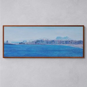 Pintura el Peñón En Sotogrande 120x50cm
