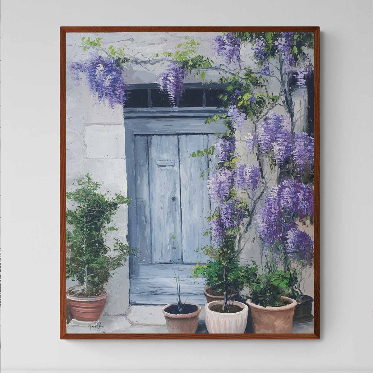 Pintura La Puerta de las Macetas 81x102 cm - Imagen 7