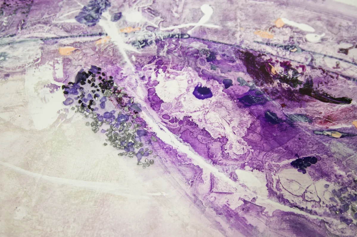 CUADRO PINTADO "FANTASÍA" LILA 150x60 CM - Imagen 8