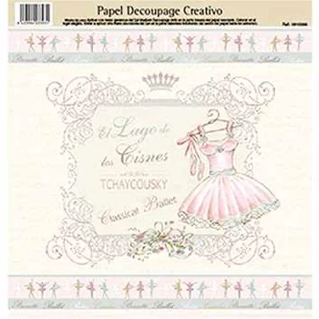 Papel Decoupage El Lago De Los Cisnes - Imagen 2