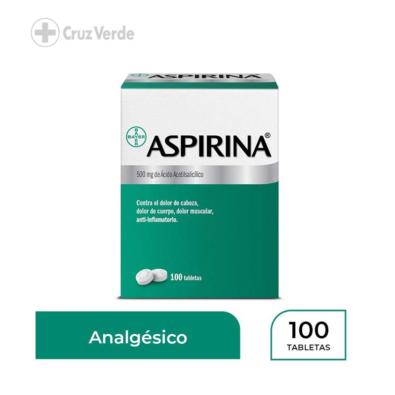 Aspirina Adulto 500mg 100 Tableta (disp) - Imagen 2