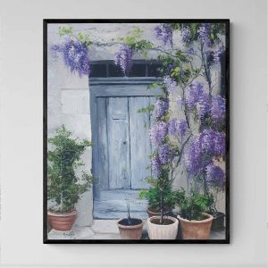Pintura La Puerta de las Macetas 81x102 cm