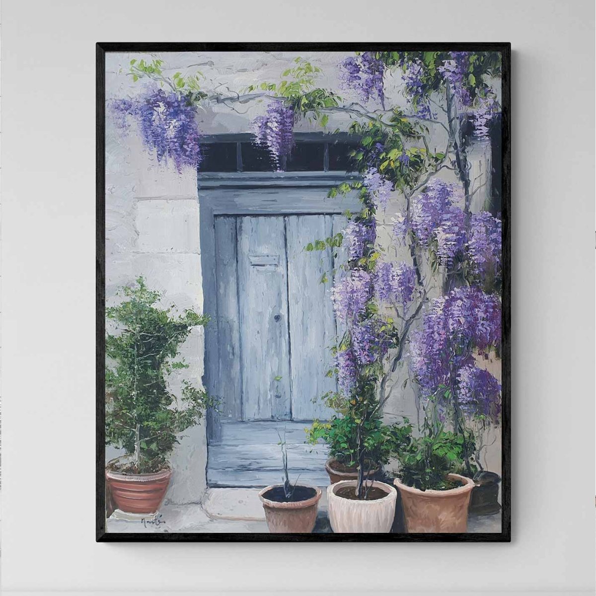 Pintura La Puerta de las Macetas 81x102 cm - Imagen 2