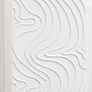 Armario para Llaves, Pintado a Mano, Todo en Blanco, con Relieve, Medidas 26x31x6 cm, 100% Orignal, con 15 Ganchos, Incluye Tacos y Tornillos para la Pared
