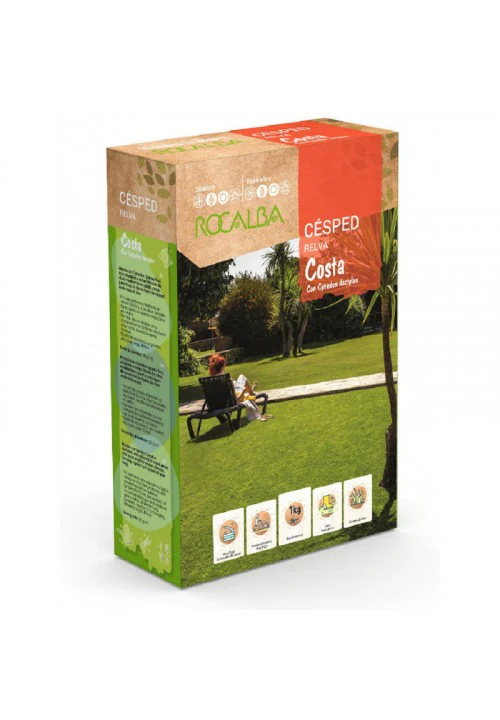 CESPED FUERTE FORMULA COSTA CON GRAMA FINA 30M² - 1KG ROCALBA - Imagen 2