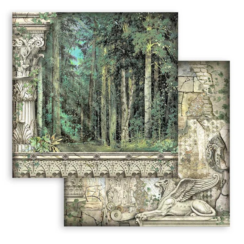 Colección Papeles Scrap Magic Forest Stamperia - Imagen 4