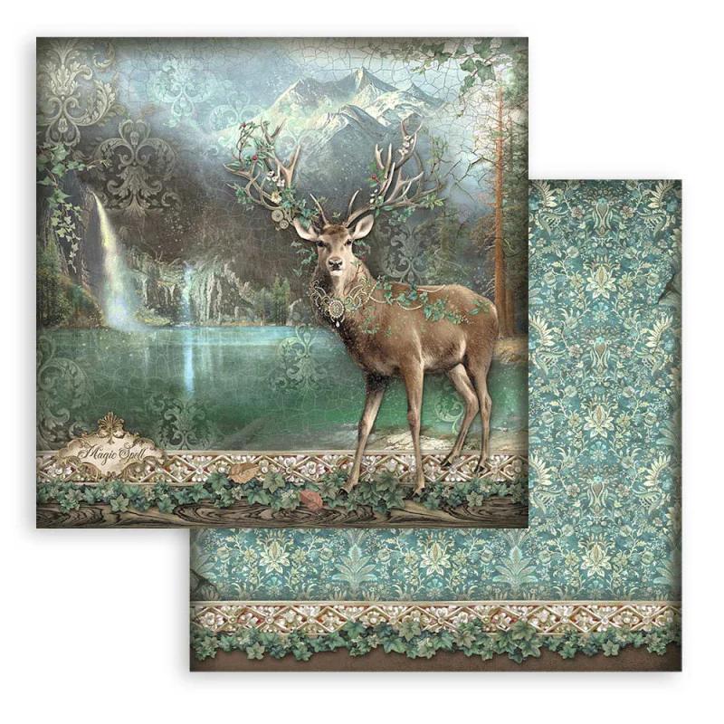 Colección Papeles Scrap Magic Forest Stamperia - Imagen 7