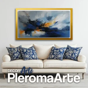 Cuadros abstractos para sala Destello Azul