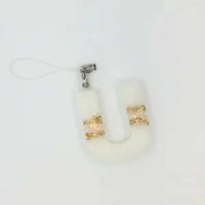 Charm Inicial Blanco Y Oro