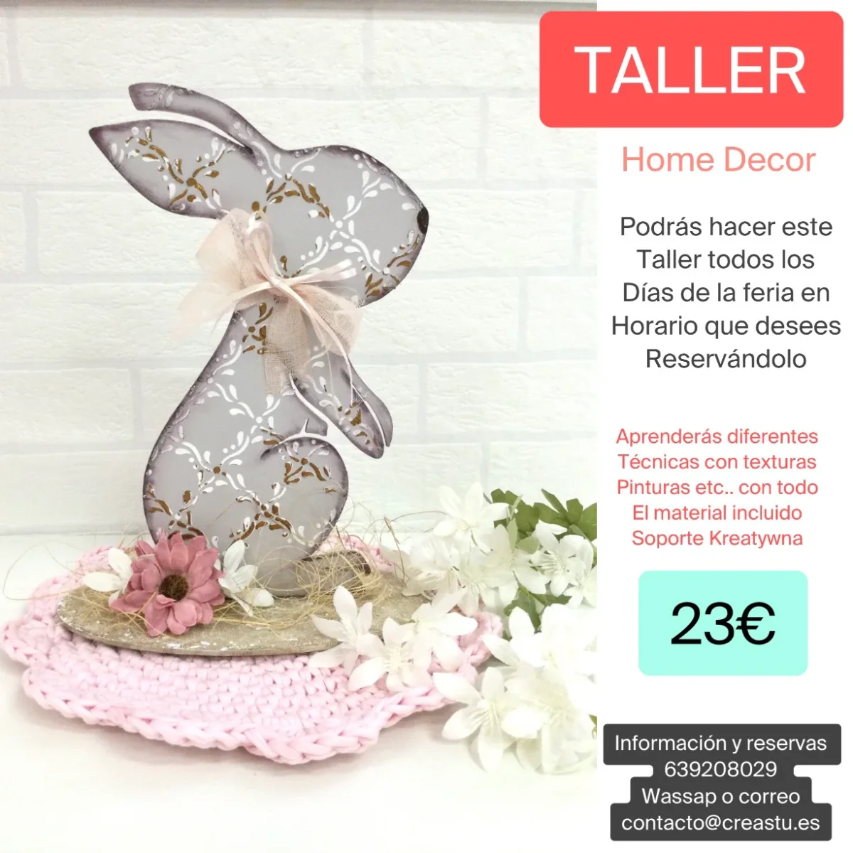 Taller Conejito FERIA Scrap Crea y Decora 2023 - Imagen 4