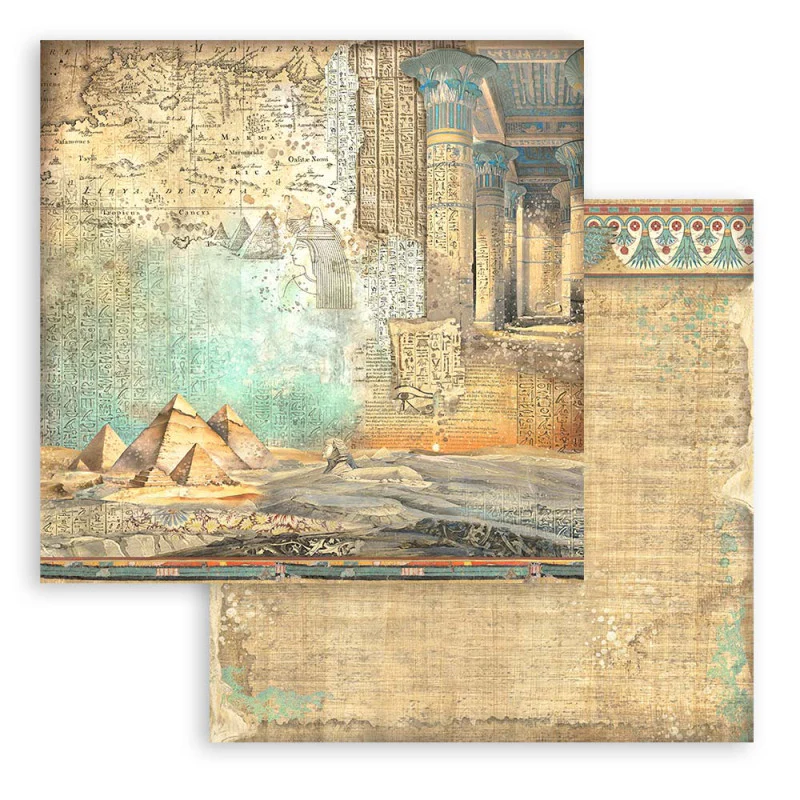 Colección Papeles Scrap Background Tierra De Faraones Stamperia - Imagen 3