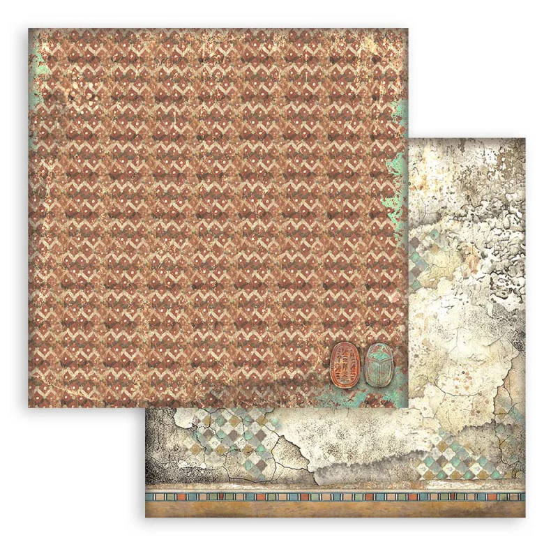 Colección Papeles Scrap Background Tierra De Faraones Stamperia - Imagen 9